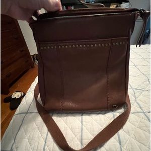 The Sak Calabasas Brown Leather Convertible Backpack Crossbody Shoulder Bag